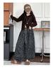 Leopard Print Fleece-Lined Lantern Pants - Korean Style, Thickened Sweatpants for Girls