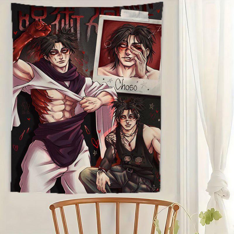 C-Choso Jujutsu Kaisen Tapestry Cool Room Stuff Vertical Tapestry Aesthetic Room Decor Room Decoration Items Gift for Friends 100X70CM