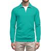 Men's Casual Long-Sleeved Collared Quarter-Zip Sweatshirt