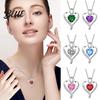 Dainty Necklace Heart Cubic Zirconia Love Pendant Birthday Trendy Jewelry