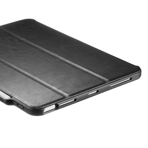 SANWA SUPPLY Hülle für iPad Air 11 Zoll (M3/2025, M2/2024) mit Stifthaltertasche und Ständer, Weiches Lederimitat Schwarz, PDA-IPAD1714BK2