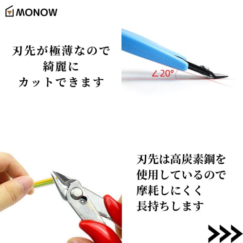 MONOW Plastic Model Nippers (Black, Standard, Stainless Steel, Plastic)