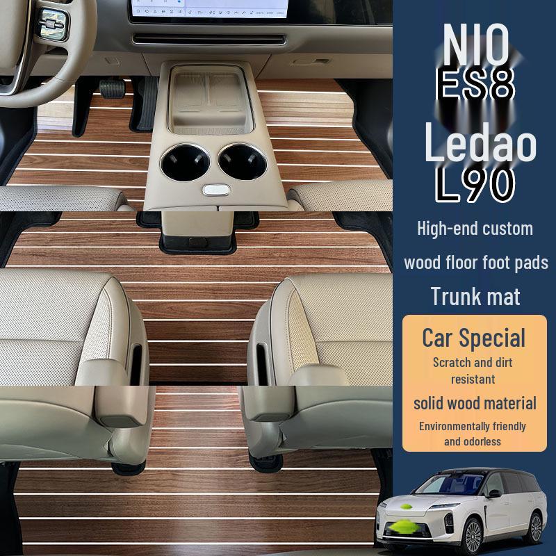 Dedicated Solid Wood Floor Mats for Nio ES8 Lydo L90 - Custom Car Flooring Accessories