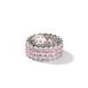 2026 Pink Oval Ring Inlaid Zircon Couple Style European and American Simple Personalized Ring