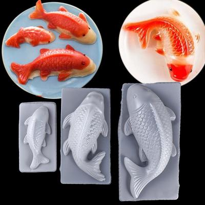 Creative Easy Demold Carp Shape Handmake PP Material Pudding DIY Jelly Mould Baking Tool Fish Mold