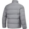 Li Ning Solid Color Zipper Stand Collar Comfortable Breathable Short Down Jacket Men Jackets Gravel-Gray AYMT249-5