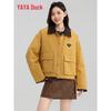 YAYA Women's Lapel Workwear Short Down Jacket