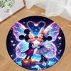 1pc Mickey Mouse Minnie&Mickey Round Area Rug , Playroom Bedroom Living Room Indoor Decor Rug , Perfect for Leisure Areas , Bedside , Cloakr