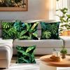 Tropical Green Leaves Pillowcase Printed Polyester 40/45/50Cm Throw Pillowcover Decorative Sofa Cushion Pillowslip Home Decor