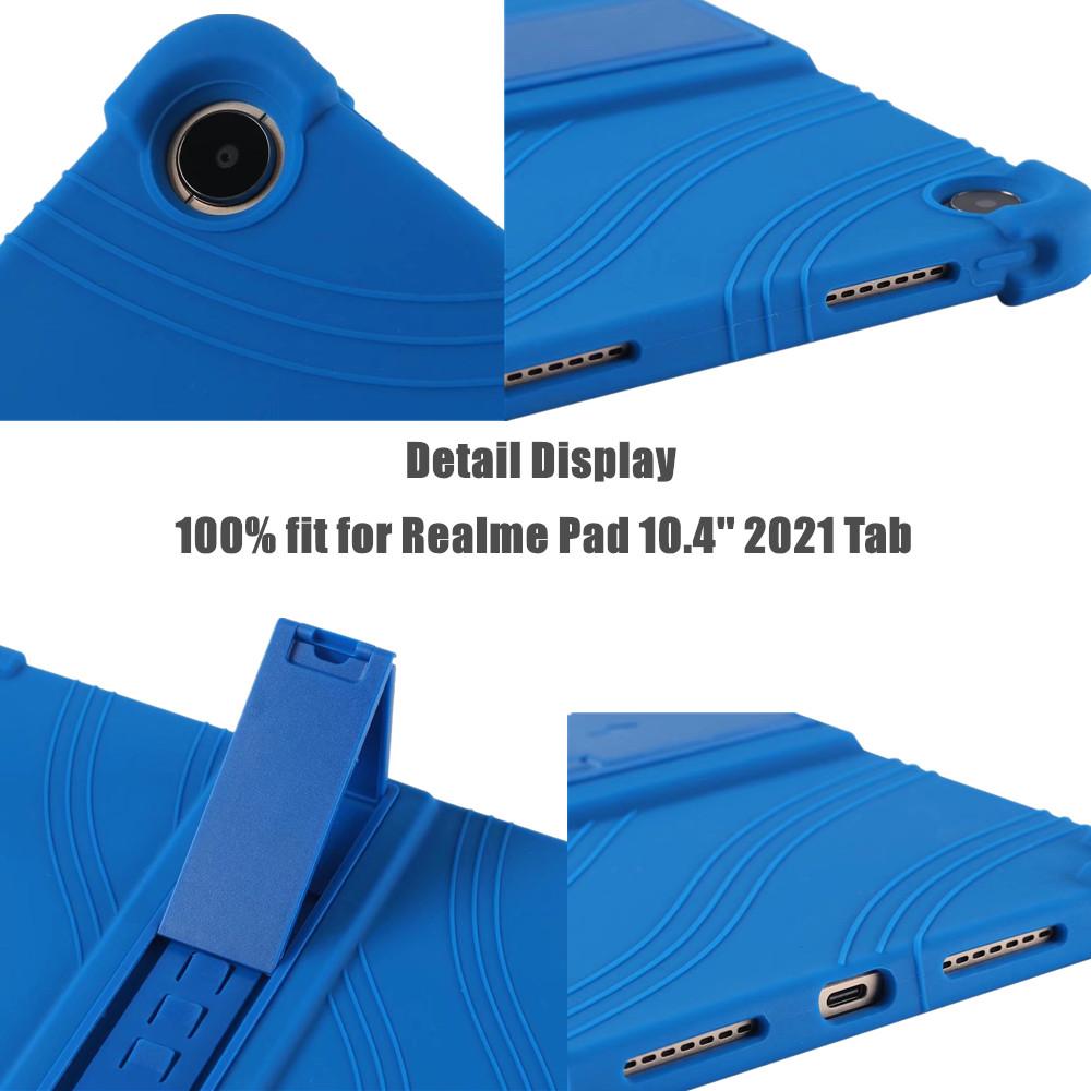 Custodia in silicone per Realme Pad 10.4 pollici 2021 Tablet Supporto pieghevole Custodia protettiva per Realme Pad Cover Cases