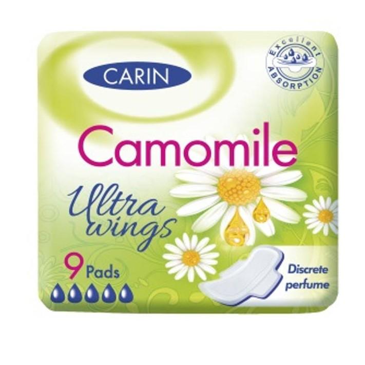 Camomile Comfort Ultra Thin Menstrual Pads with Wings | Enhanced Protection - 9 Count