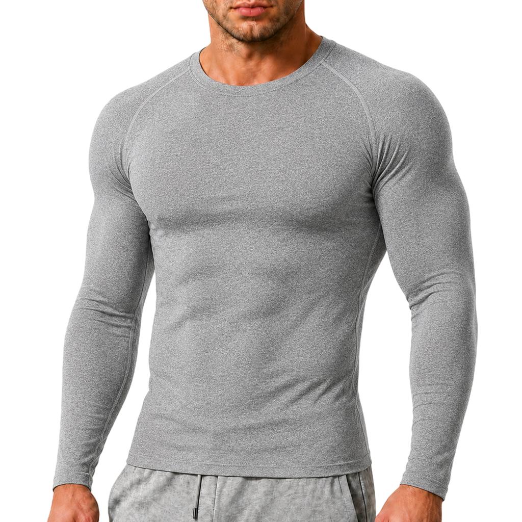 Men's Compression Long Sleeve Shirt for Training, Running and Workout - Wicking, Quick Dry, High Stretch Athletic Top