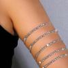 A simple and fashionable five-layer water diamond elastic arm chain for Valentine's Day and New Year's gift, suitable as a wedding bridesmaid bracelet