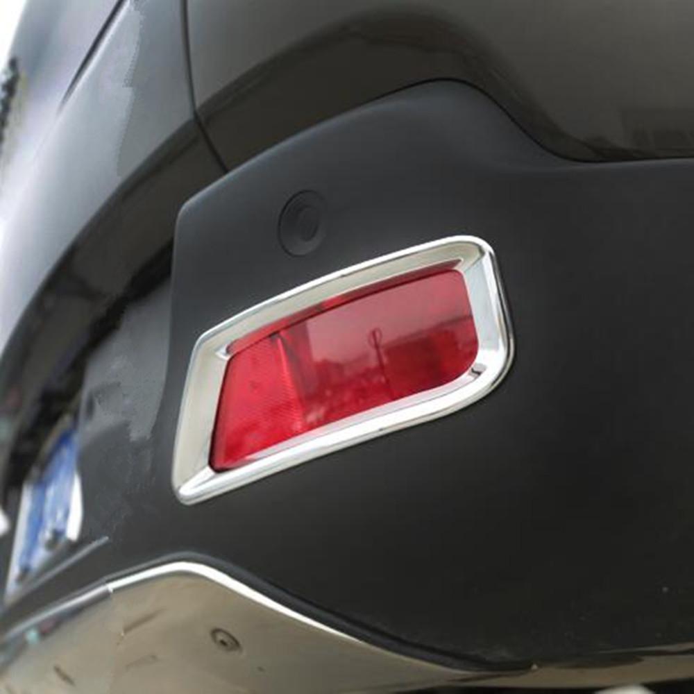 Car Rear Fog Light Frame Cover for Peugeot 3008 2013 2014 2015 Rear Lamp Decoration Sticker Trim 2Pcs Styling Accessories