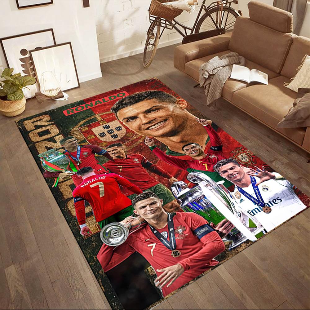 Cristiano Ronaldo Area Rug Perfect For Outdoor Playrooms Dining Room Living Rooms Antislip Carpet Anime Office Decor Birthdaychristmas Gift