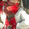 New Christmas Red Scarf Collection Autumn and Winter Warm Female Main Scarf