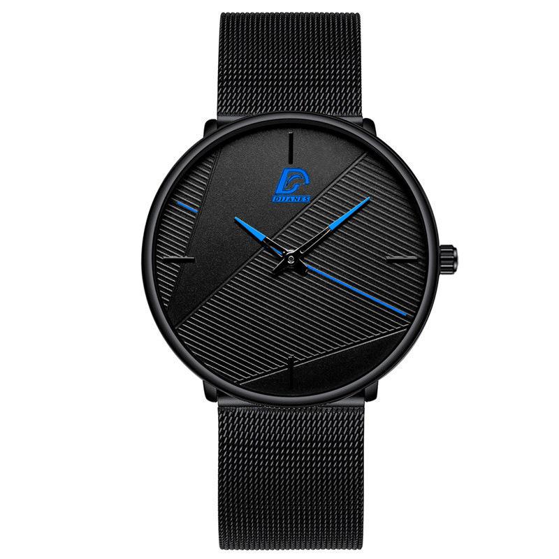 Dijanes Simple And Stylish Men'S Milan Mesh Belt Watch Business Leather Belt Quartz Watch