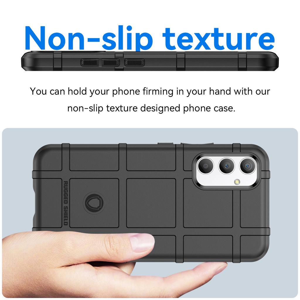 Phone Case for Samsung Galaxy A34 5G,Rugged Square Grid Texture Shockproof Soft TPU Back Cover
