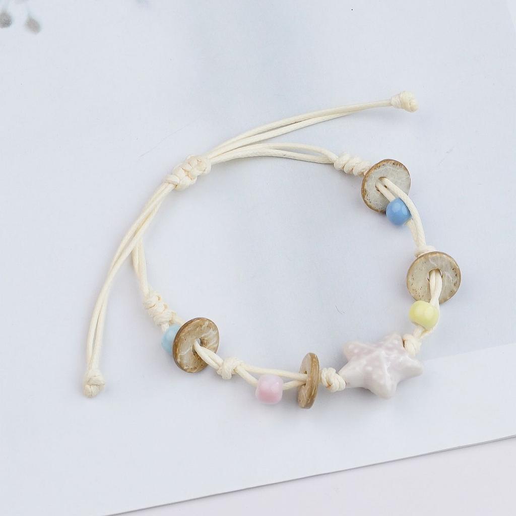 Source of Origin Braided Ceramic Bracelet Design Sweet Literary Ocean Conch Hand Rope