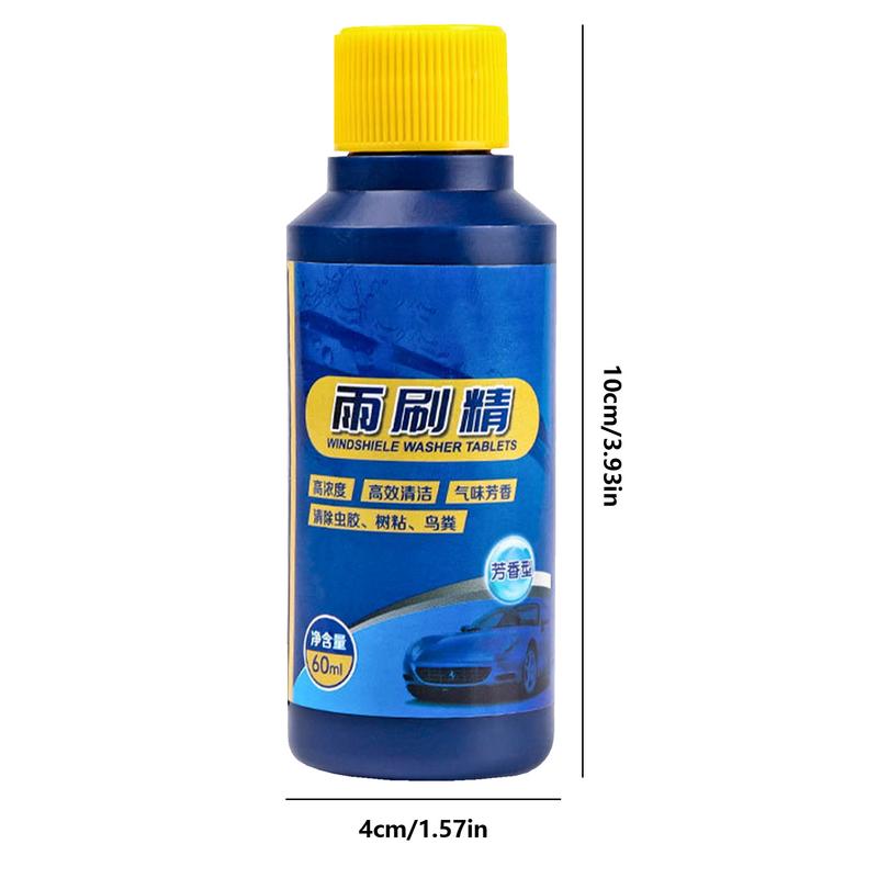 Čisticí kapalina na čelní sklo automobilu 60ml, celoroční odstraňovač nečistot, voňavý čistič čelního skla automobilu, čištění automobilů