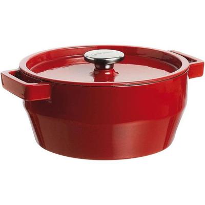 Round Casserole - - Slow Cook - 24 Cm - Red
