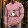 Men's Halloween Long Sleeve Neck Casual Shirt