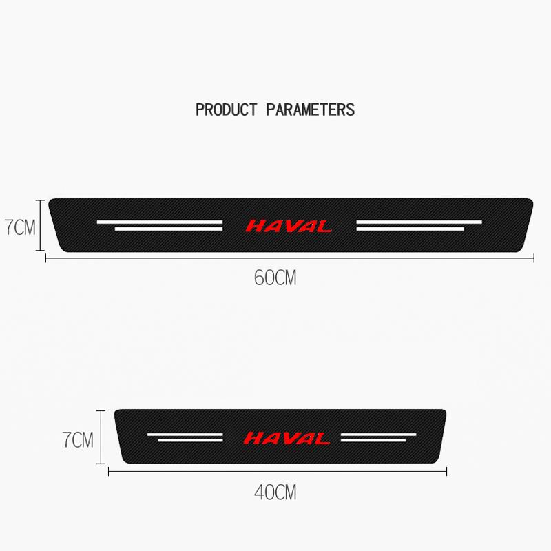 4Pcs Car Door Sill Protector Welcome Pedal Decoration Leather Stickers for Haval Great Wall H6 F7 F7X H2 H9 H3 H5 H1 F5 F9 H4