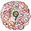 35pcs-70pcs Educational No Smoking Stickers Retro Prohibition PVC Sticker Stationery Stickers For DIY Phone Laptop Scrapbook