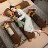 Long Cute Cartoon Dog Hugging Bear Dinosaur Cat Design Plush Pillow For Sleep