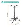 uxcell Triple Guitar Adjustable Tripod with Neck Holder for and Bass Folding Tripod for 3 Guitars Stand, Floor-Mounted Electric, Acoustic, Guitars,