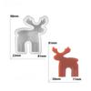 3D Christmas Stereoscopic Deer Animal Silicone Mold Crystal Drop Glue Fondant Cake Decorating Resin Silicone Casting Mold