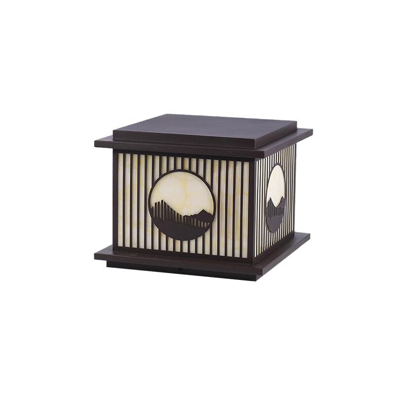 New Chinese Style Outdoor Solar Pillar Cap Light