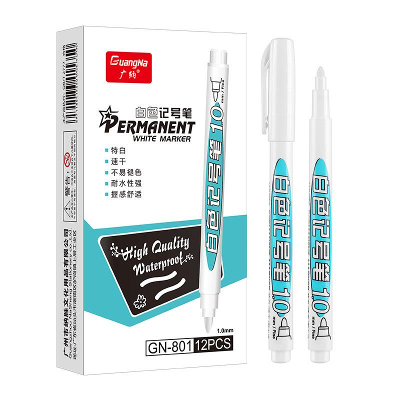 1/2/3pcs Acrylic White Permanent Paint Pen for Wood Rock Plastic Leather Glass Stone Metal Canvas Ceramic Deep Hole Marker 1.0MM