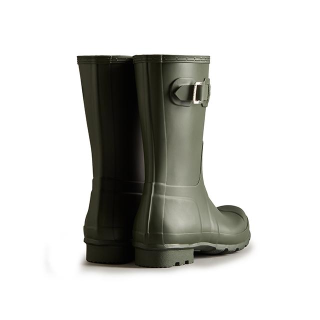 Hunter [Men] Original Short Rain Boots - Dark Olive Mfs9000Rmadov