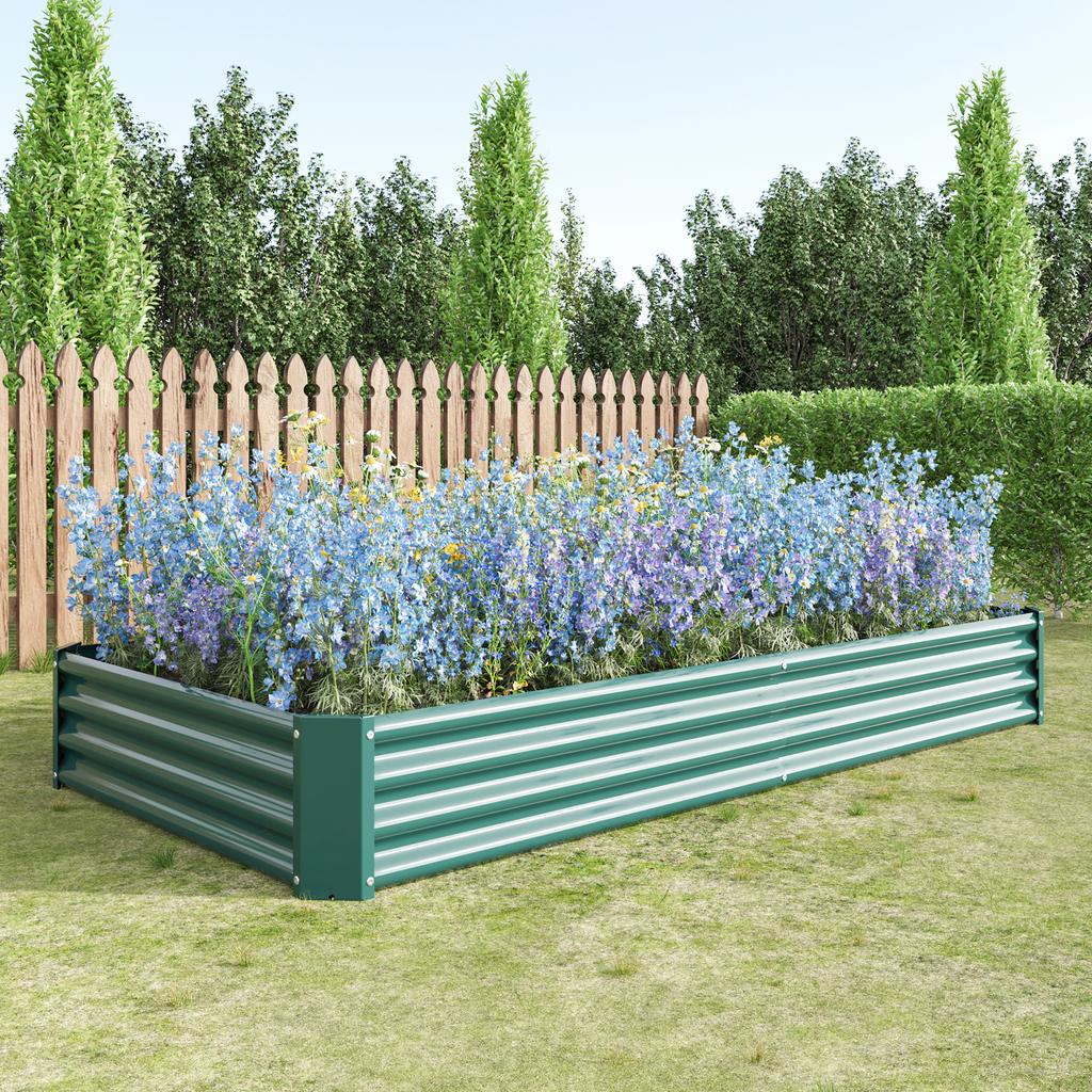 Raised Bed Metal Planter, Robust Sheet Steel, Rust Protection, Long Durability, Kit without Bottom, Ideal for Vegetables, Herbs & Flowers, Anthracite