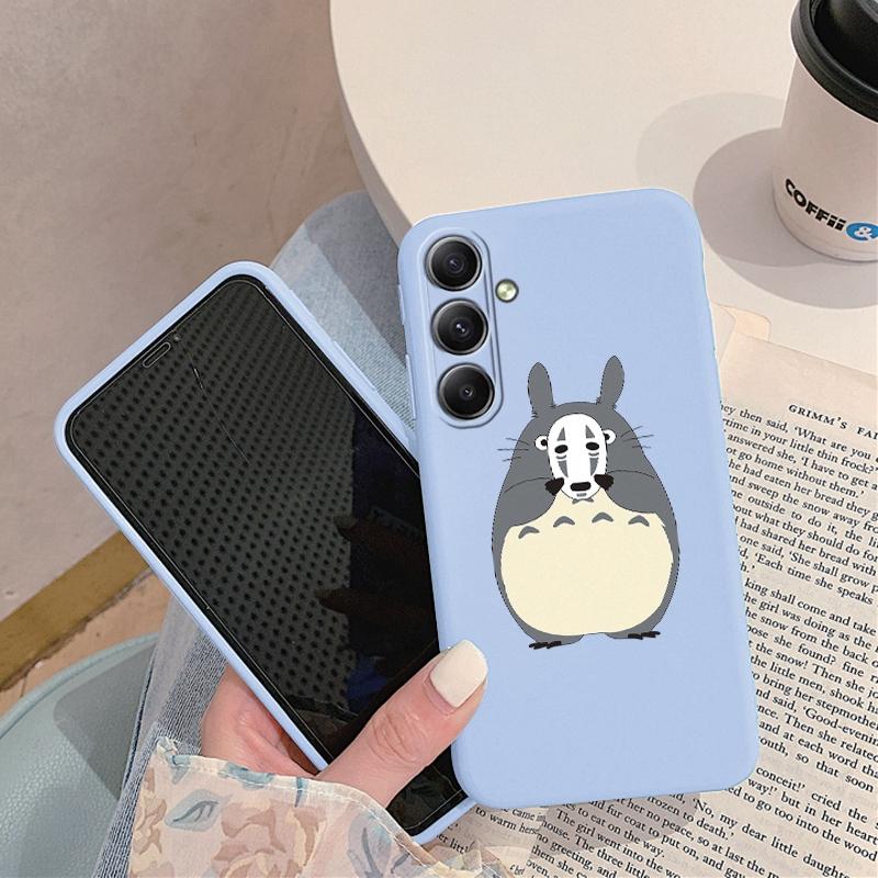 Totoro Anime Phone Case For iPhone Samsung A55 S24 FE S25 M35 A16 Xiaomi Redmi Note 13Pro 14C Huawei Honor Realme Shockproof Anti-Scratch Matte Cover