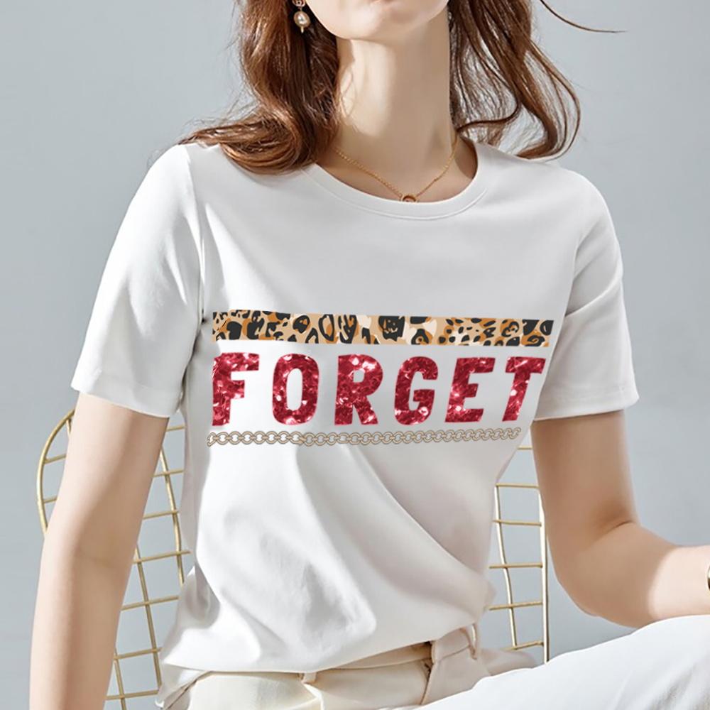 T Shirt Women Summer New Short Sleeve Leopard Print Clothing Women's T-Shirt Harajuku Graphic Clothing Women's Top