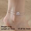 Dawapara Aum Om Ohm Sanskrit Symbol Anklets Bracelet Hindu Yoga Ankle Chain Bracelets Stainless Steel Spiritual Jewelry