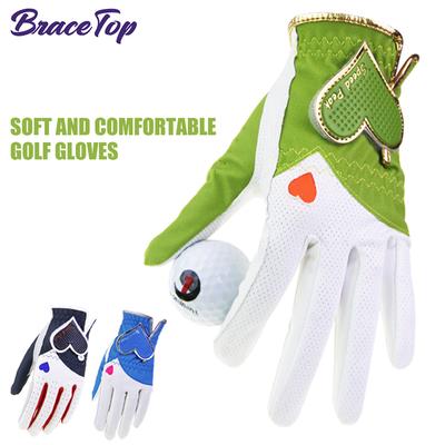 1 Paire Gants de Golf Mode pour Femmes Main Gauche & Main Droite Haute Qualité Cuir PU Souple Gants de Sport Protection de la Paume Respirante