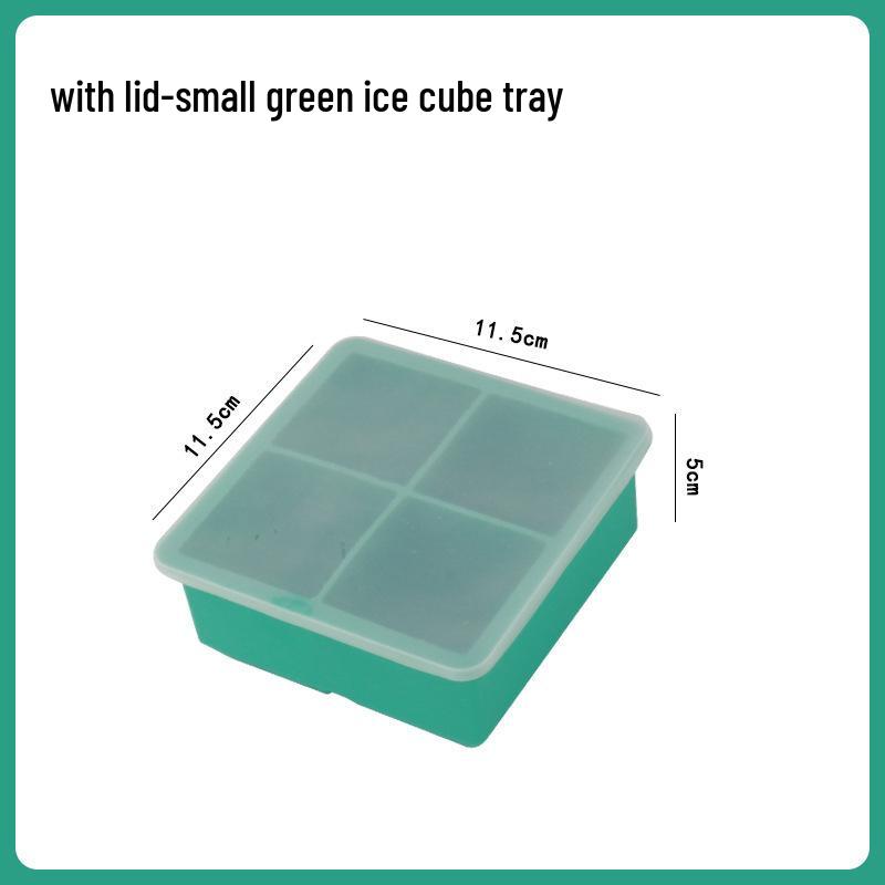 Free Shipping: Large Food-Grade Silicone Ice Cube Tray with Lid for Household Use