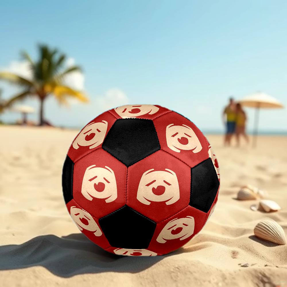 1PC Panda Emotion Icon Soccer Ball Size 5 Football Machine Sewn Indoor/Outdoor Universal Football Gift W62