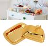 Gold Fruit Tray European   Metal Fruit Plate Table Decoration with Lid for Snacks Candies Desserts