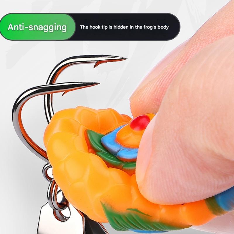 4CM Simulated Frogs Fishing Lures with Hook Soft PVC Fishing Baits Crankbait Tackle Cranks Baits Fishing Tackle