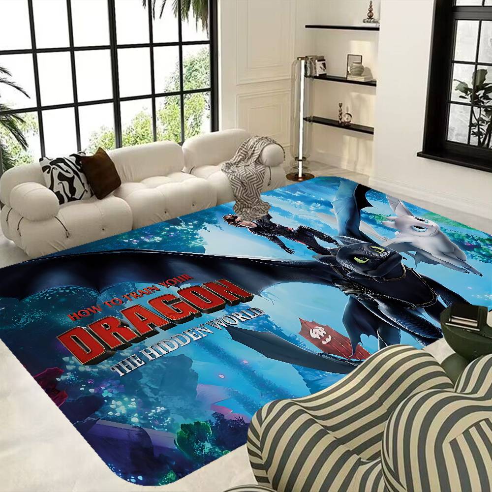 Film How To T-Train Your D-Dragon Bathroom Mat Kids Room Bedroom Decoration Balcony Anti-Slip Doormat Living Room Welcome Rug