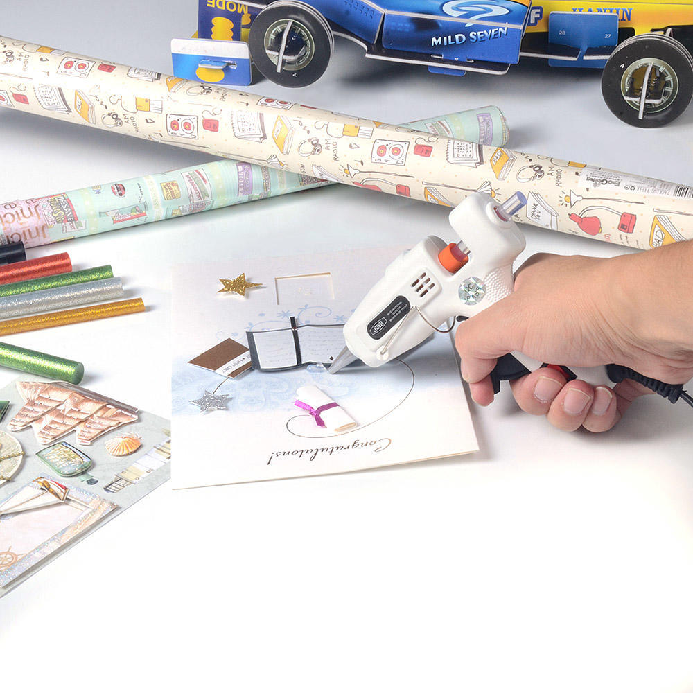 

25W Ручной нагреватель Горячий расплав Клеевой пистолет с 50шт Клеевые палочки Ремесленный ремонт инструмент