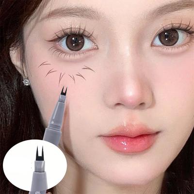 0.01MM Double Tip Lower Eyelash Pencil Waterproof Liquid Eyeliner Makeup For Women Quick Drying Long Lasting Smooth Eye Liner