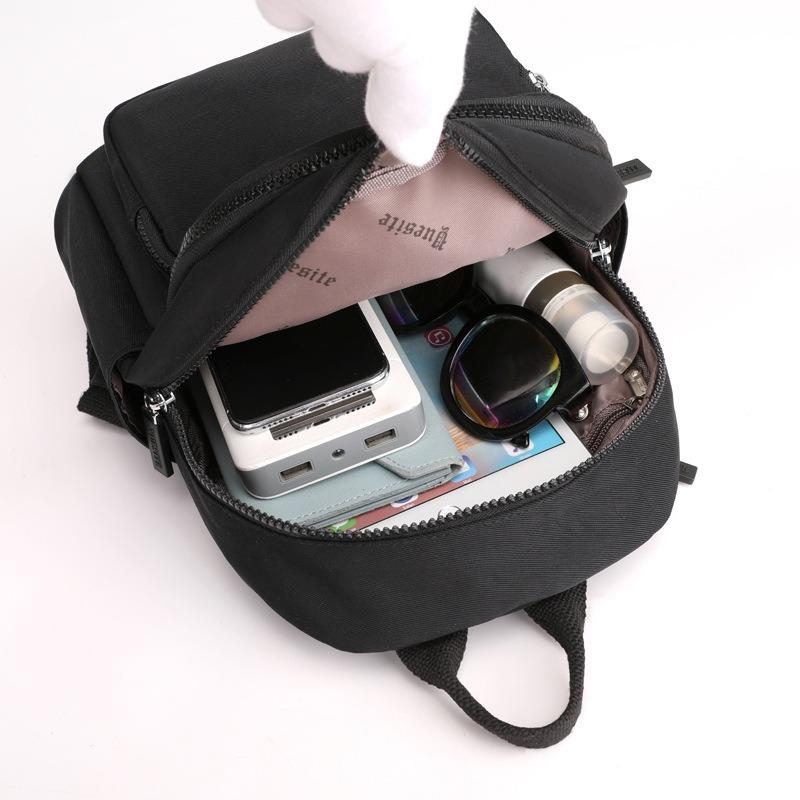 Women's Fashion Casual Solid Color Backpack, New Trend College Student Travel Large Capacity Small Backpack