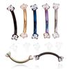 Glitter Diamonds Eyebrow Piercing Body Piercing Jewelry 5 Colors Eyebrow Tragus Bar Piercing Curved