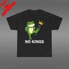 No Kings Shirt Men Women Portland Frog Protest TShirt High Quality Cotton Cartoons Fashion  Printed Tshirt Tops Allmatch
