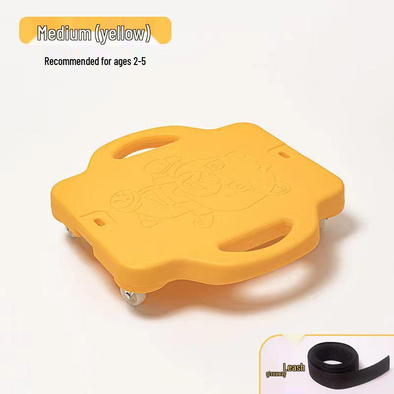 Children's Sensory Integration Scooter: Four-Wheeled Vestibular Balance Board for Crawling and Fitness.